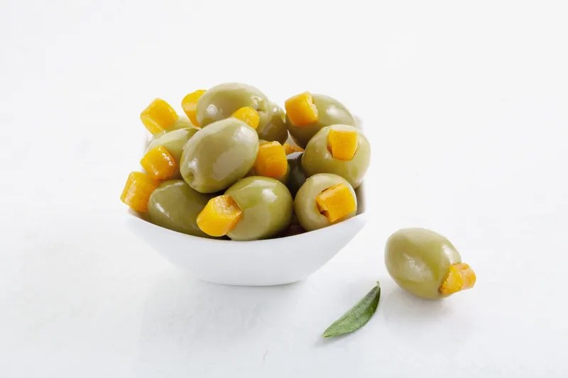 Orange-Stuffed Green Olives